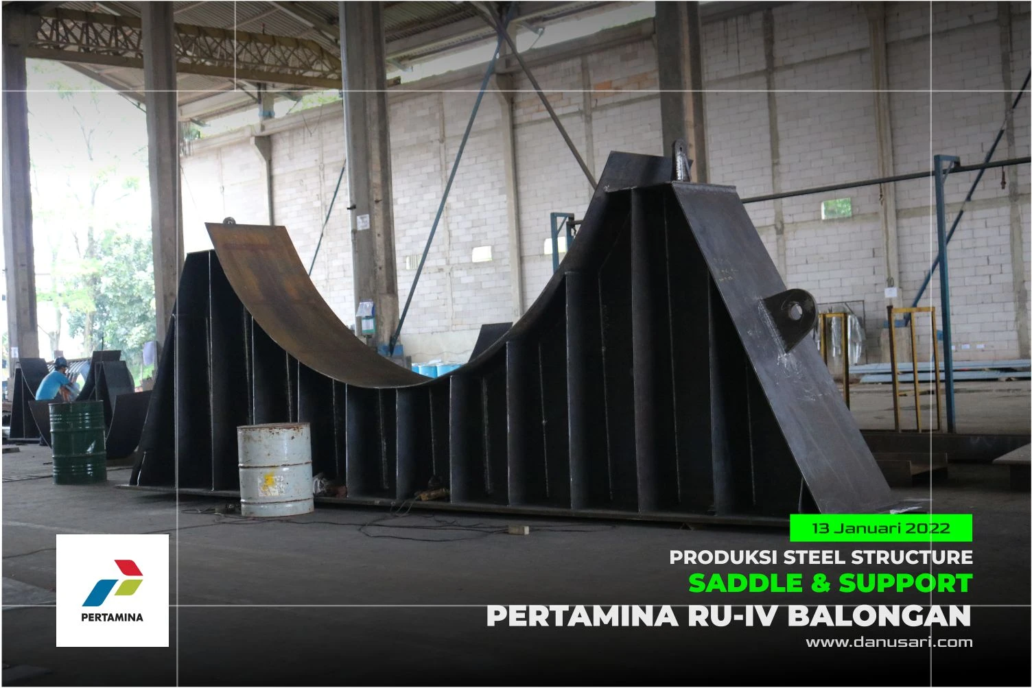 Steel Structure | Saddle & Support for reactor equipment at Pertamina RU-IV Balongan