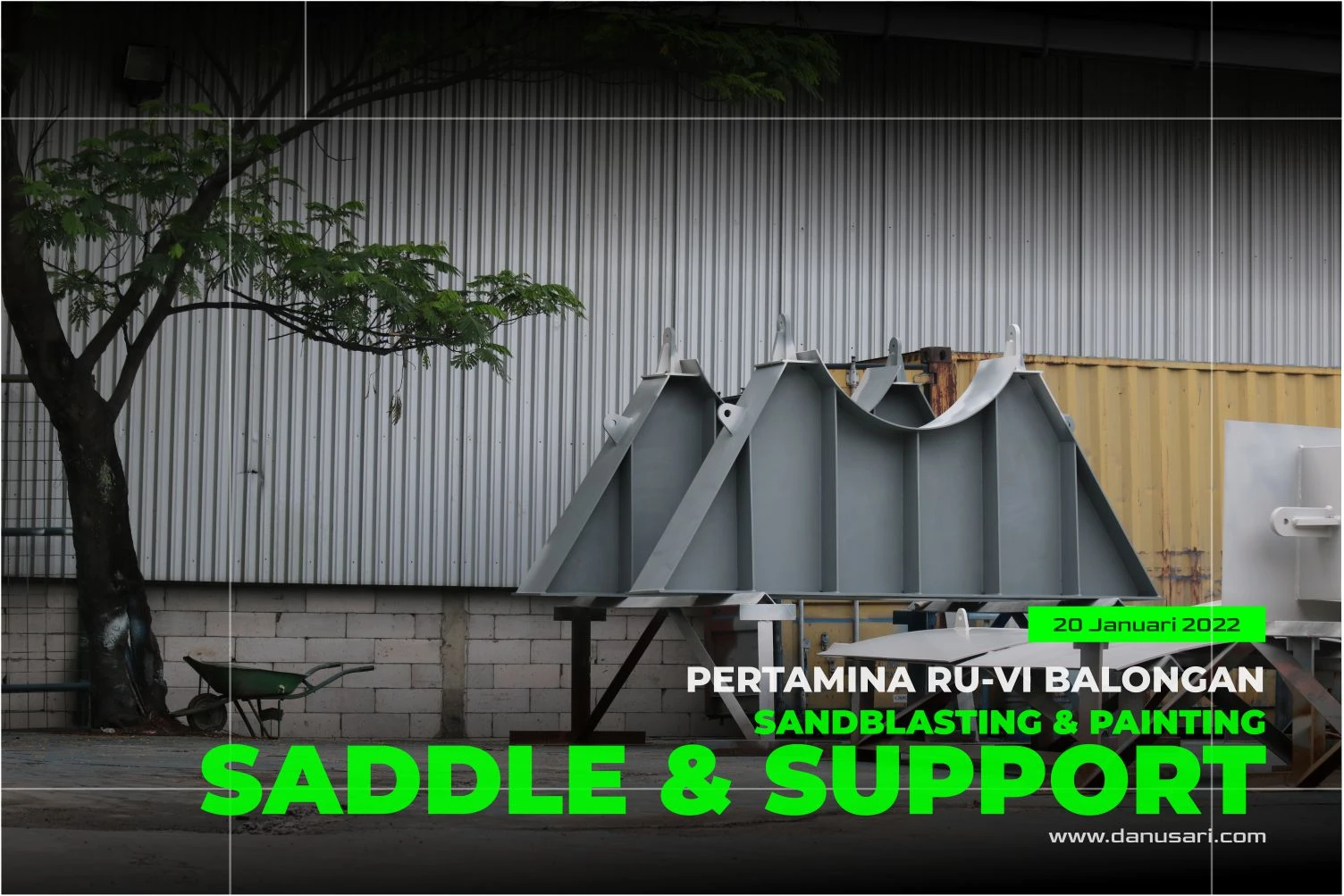 Saddle Painting & Support for PT Pertamina (Persero) RU-VI Balongan Reactor Equipment
