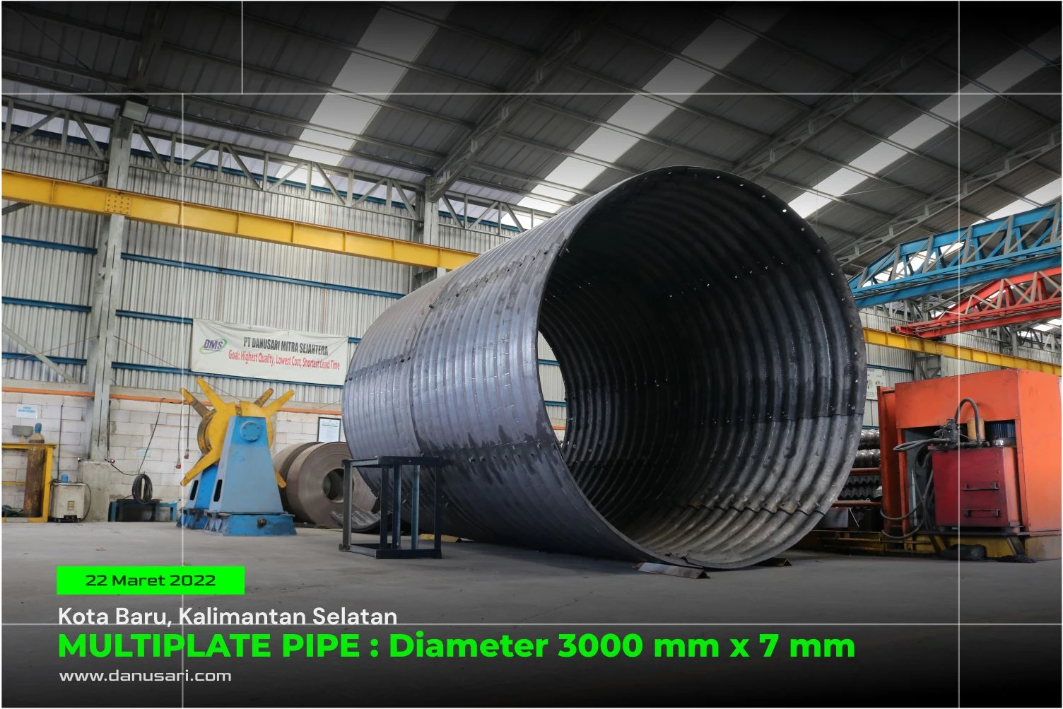 Corrugated Steel Fitting Test: Multiplate Pipe Diameter 3000 mm x 7 mm