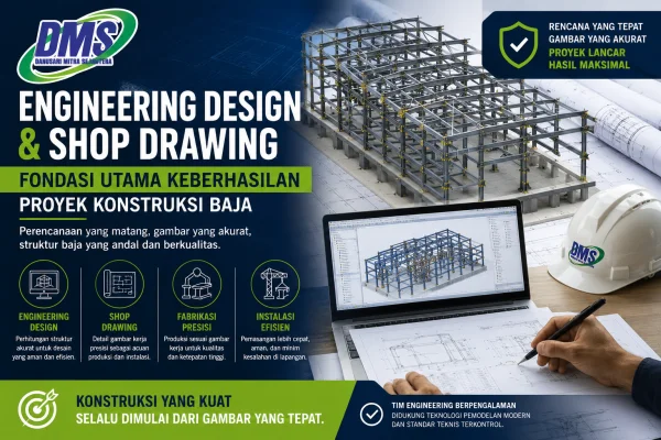 Engineering Design dan Shop Drawing: Fondasi Utama Keberhasilan Proyek Konstruksi Baja
