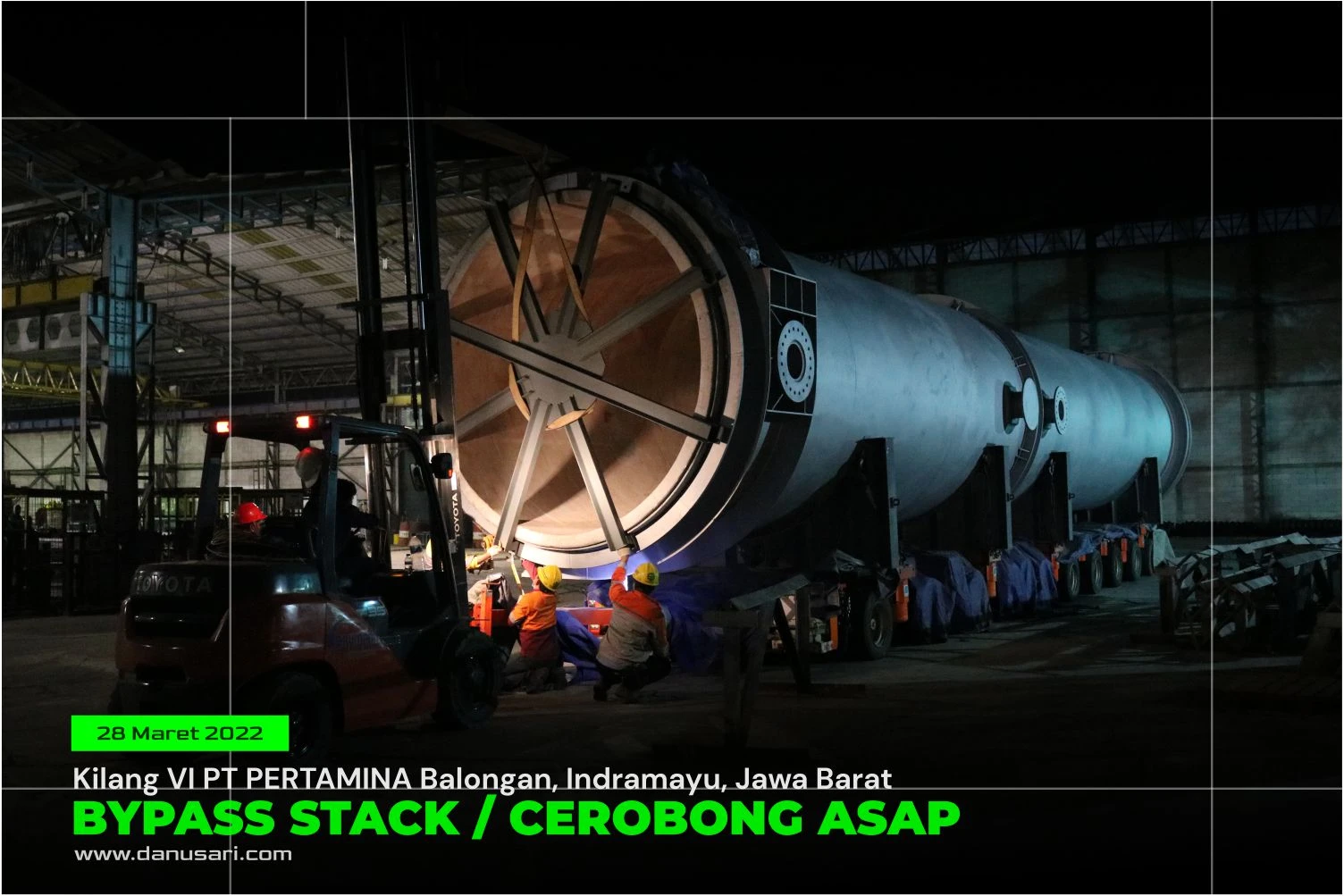 Pengiriman: Cerobong Asap RU VI PT Pertamina Balongan