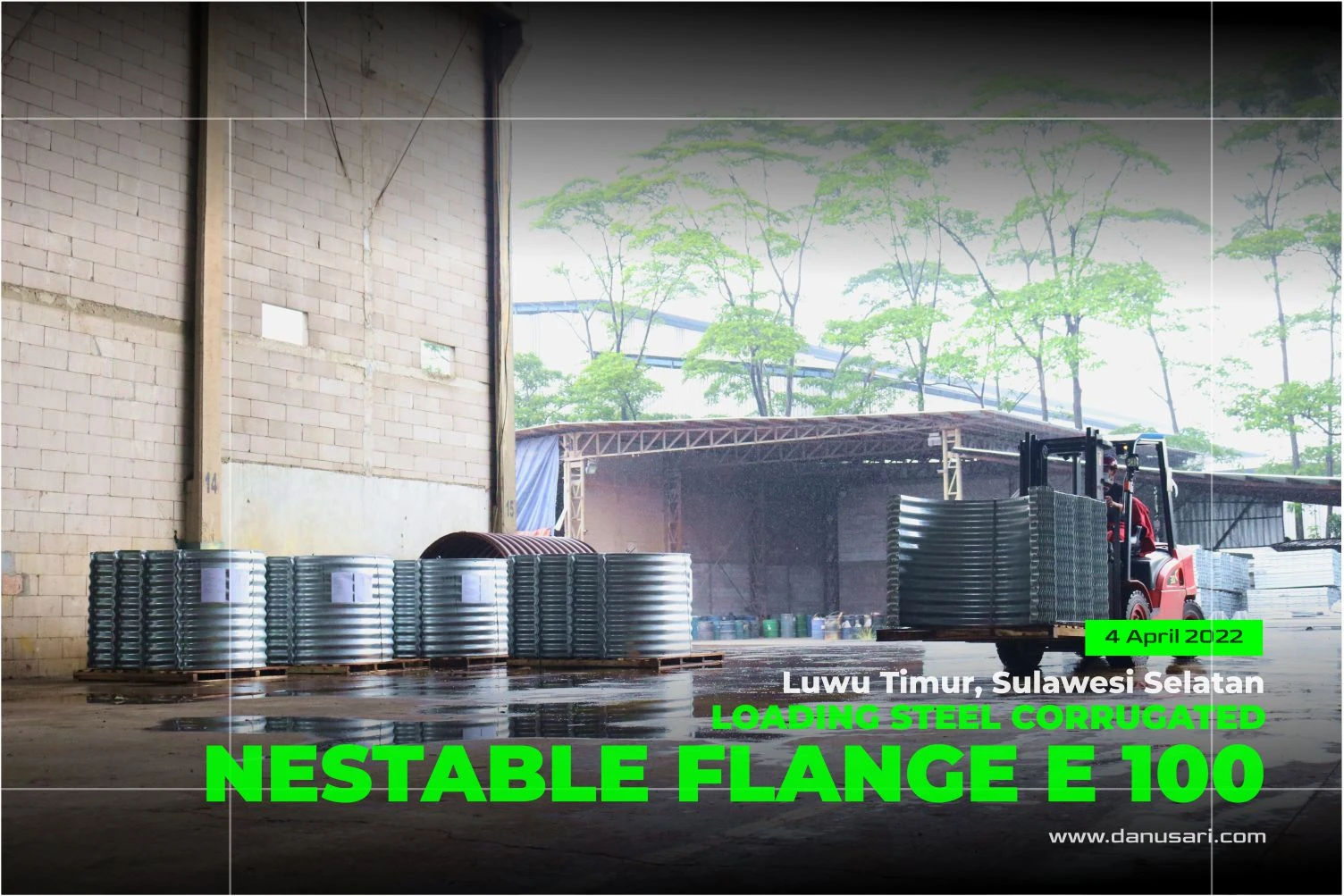 Shipping Loading Steel Corrugated NE 100: East Luwu, South Sulawesi