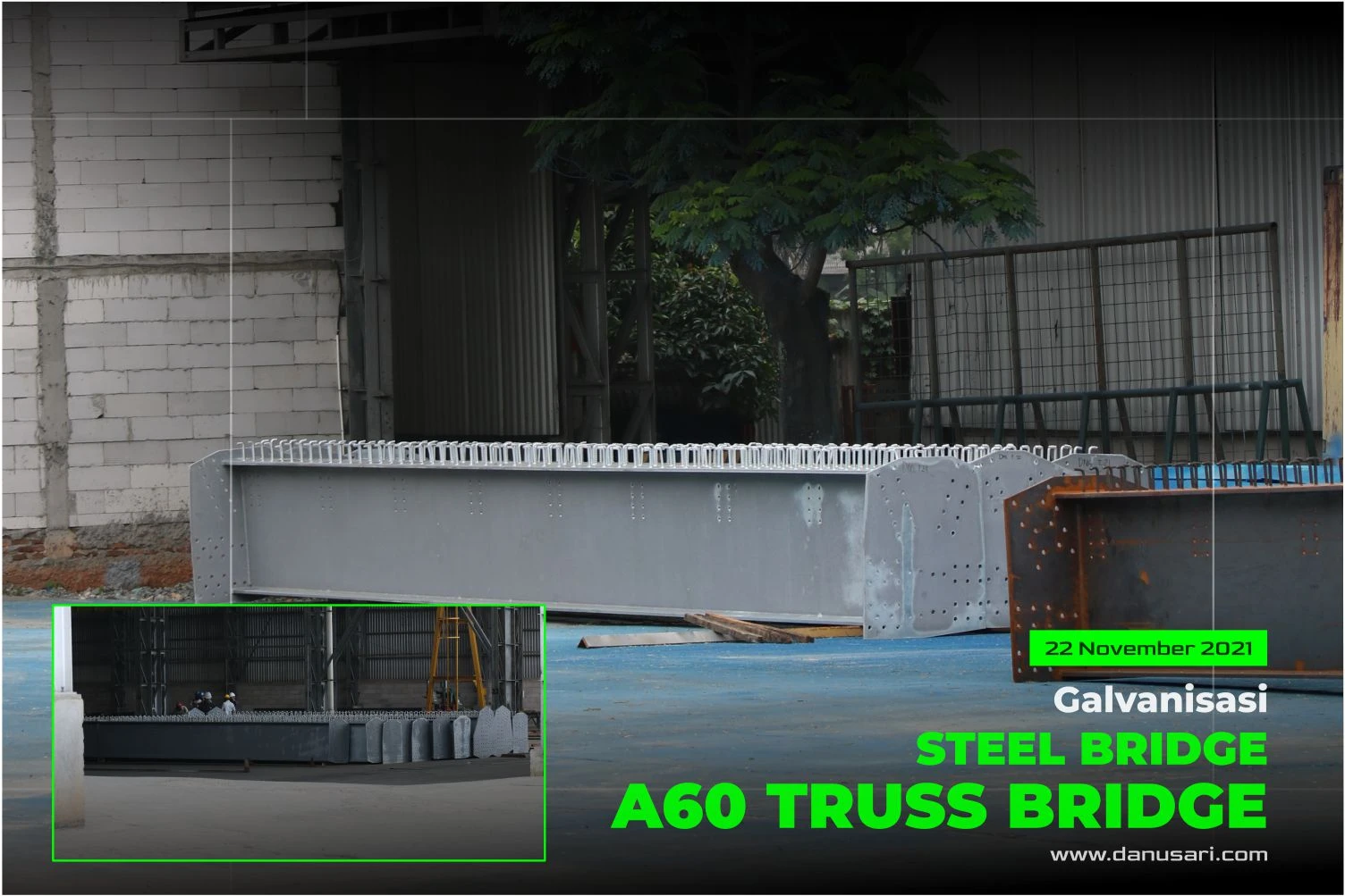 Jembatan Rangka Baja A60 untuk Majene Sudah Melalui Proses Galvanisasi