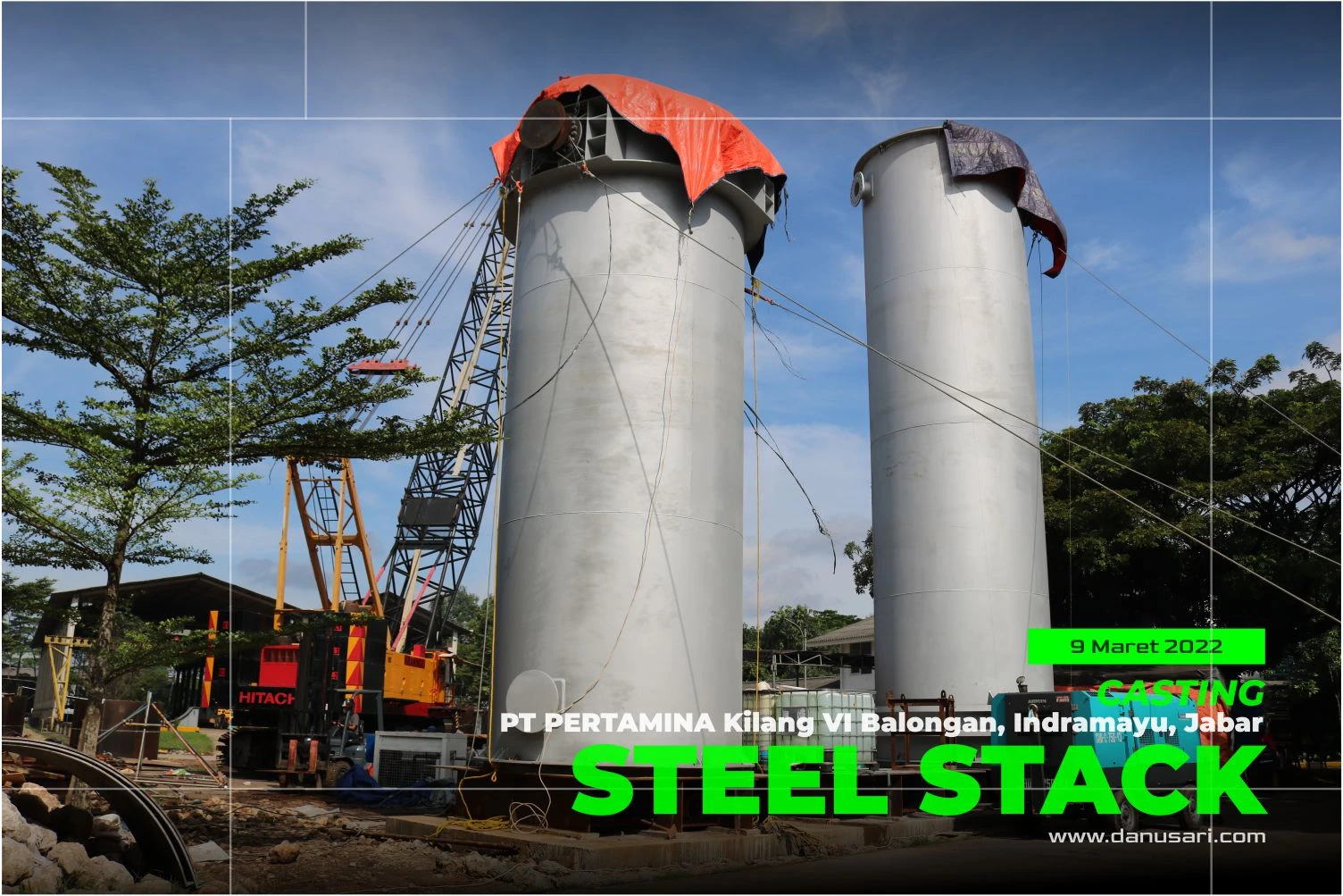 Dinding Beton Bertulang Cerobong Asap PT PERTAMINA RU VI