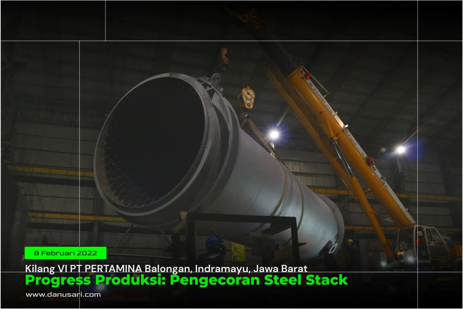 Proyek Produksi Cerobong Asap Kilang Pertamina VI Balongan, Indramayu, Jawa Barat